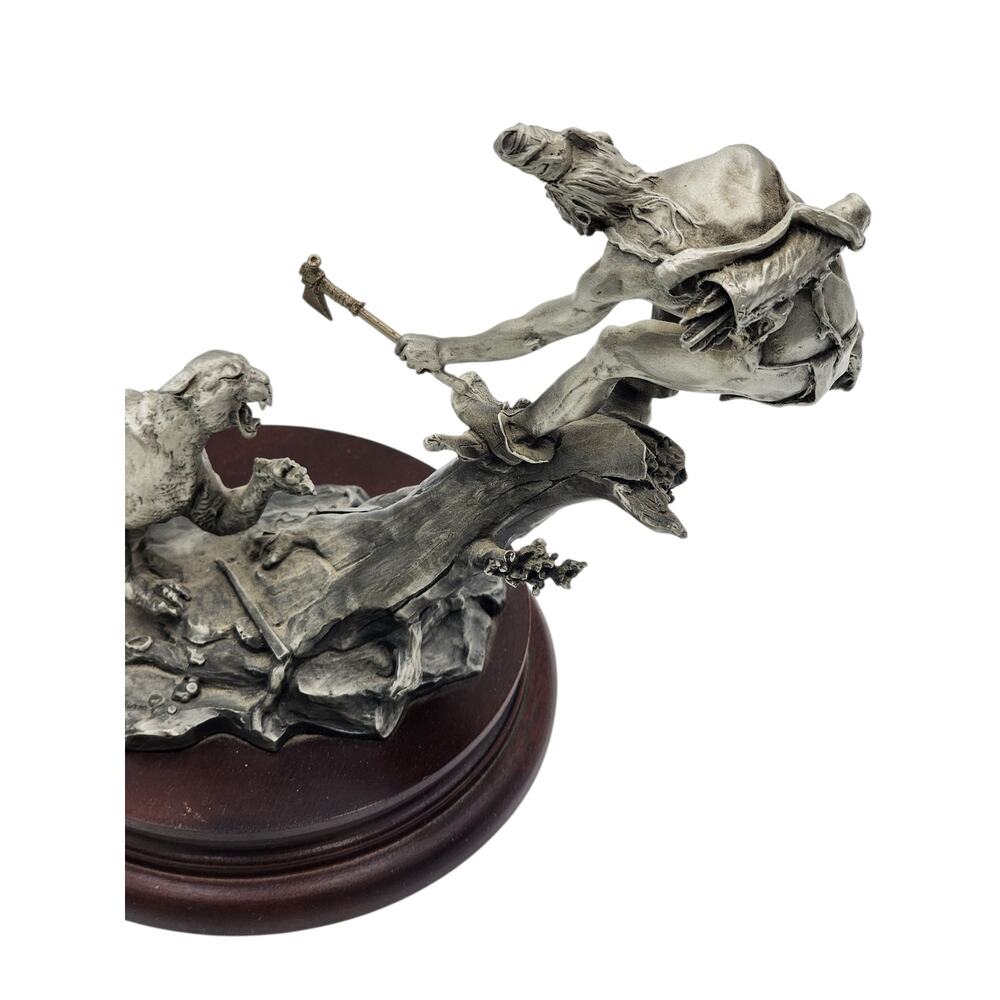 Chilmark Gros Ventre Moment of Truth Michael Boyett 82 Pewter Sculpture Western - Picture 7 of 16